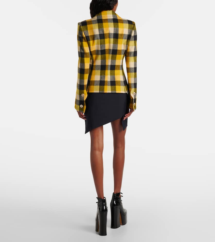 Georgia checked virgin wool blazer