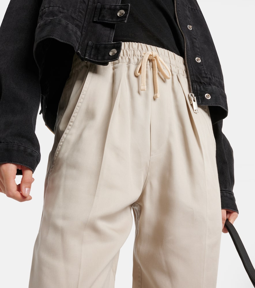 Cotton straight pants