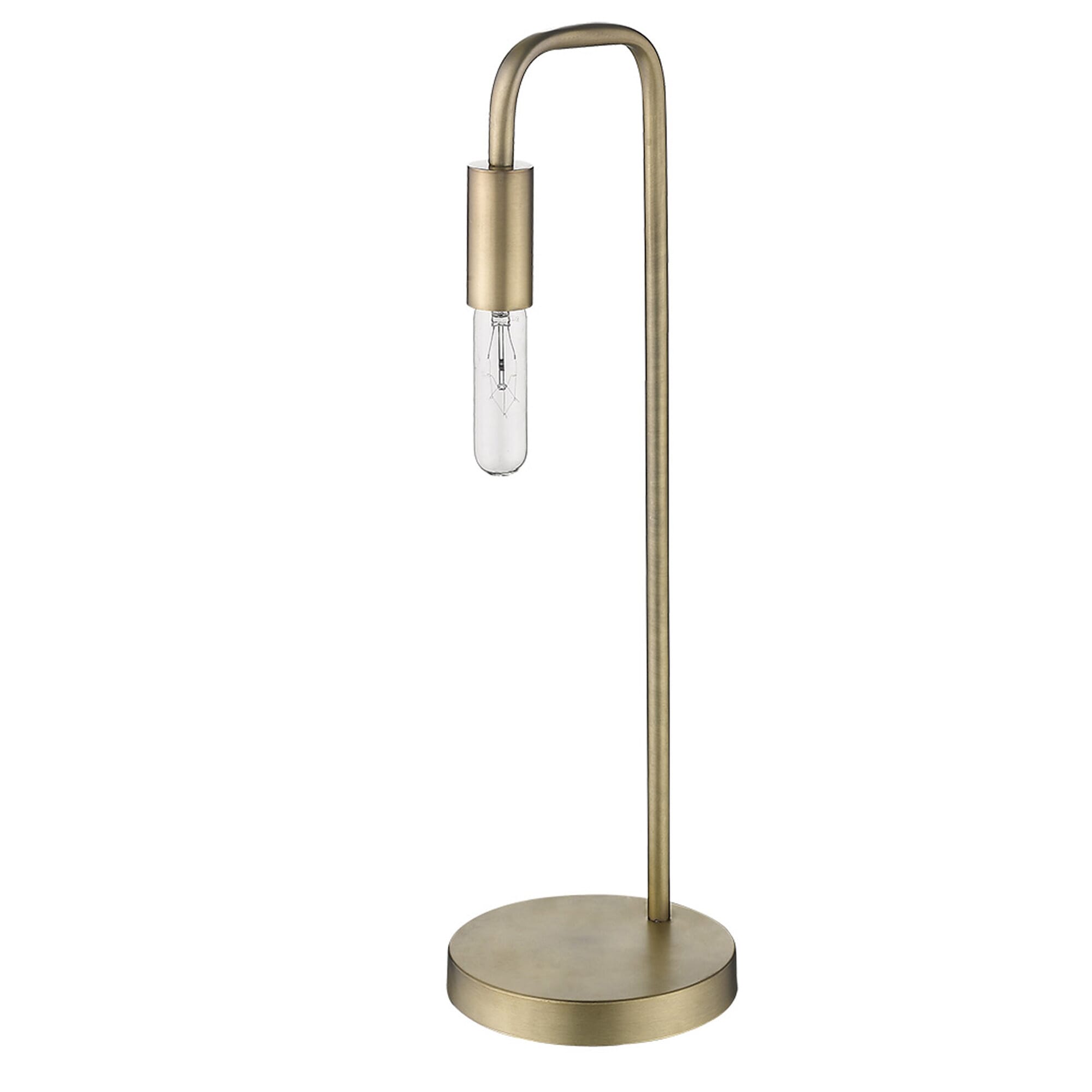 Aged Brass One Light Table Lamp from the Perret Collection