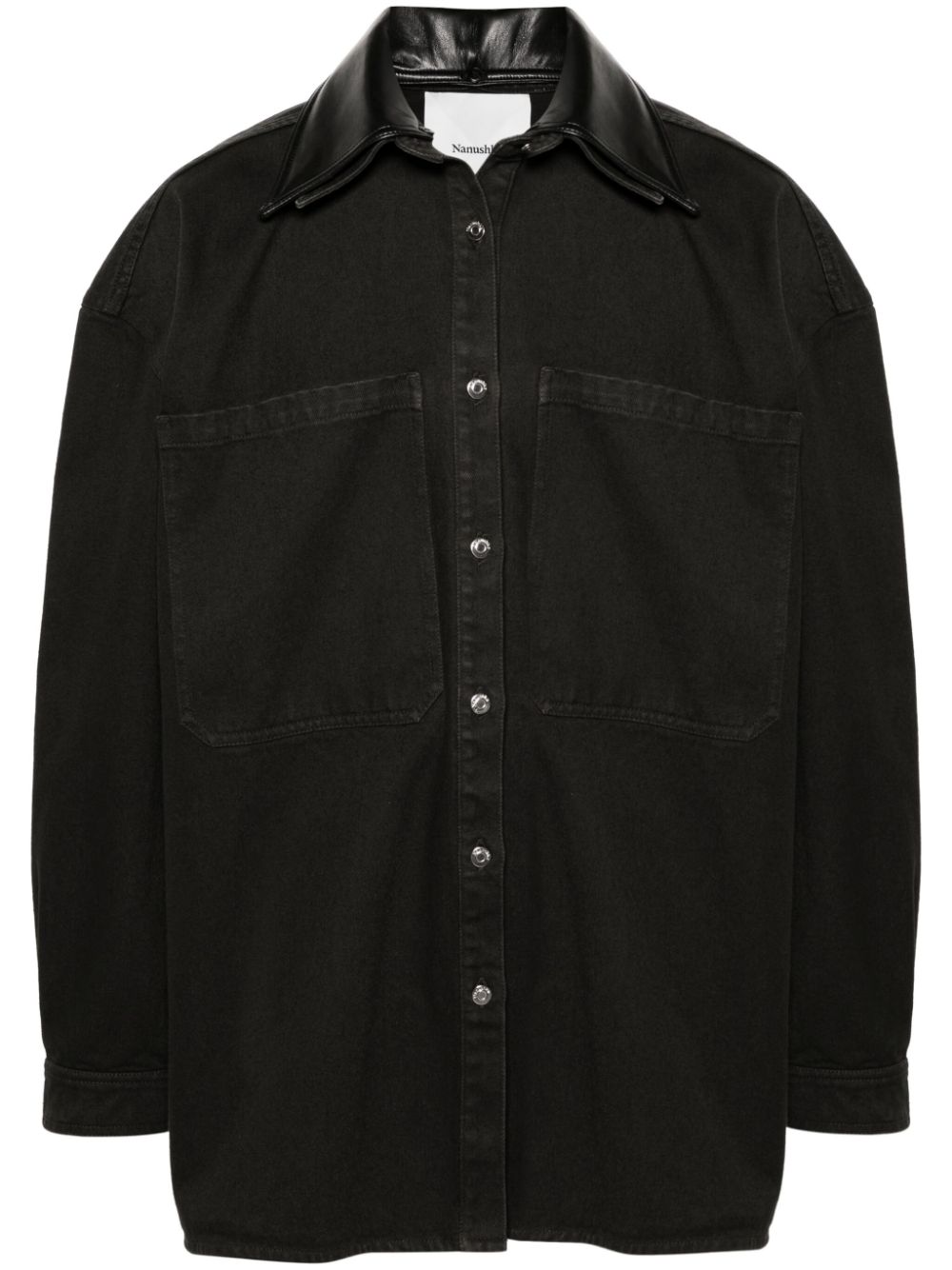 Detachable-collar denim jacket - Grey