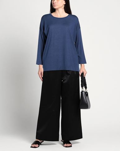 Woman Sweater Blue Size 10 Wool, Silk, Cashmere