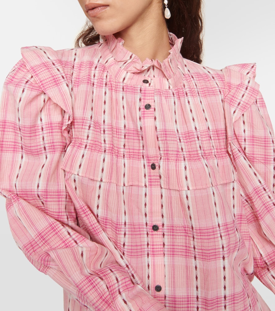 Marant Etoile Idety checked cotton blouse