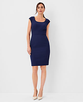 Ann Taylor The Scoop Neck Sheath Dress in Bi-Stretch — Curvy Fit