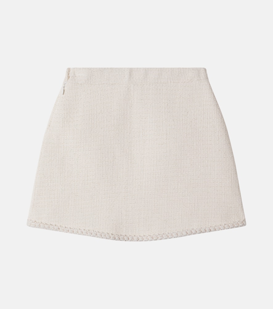 Cotton-blend tweed skirt