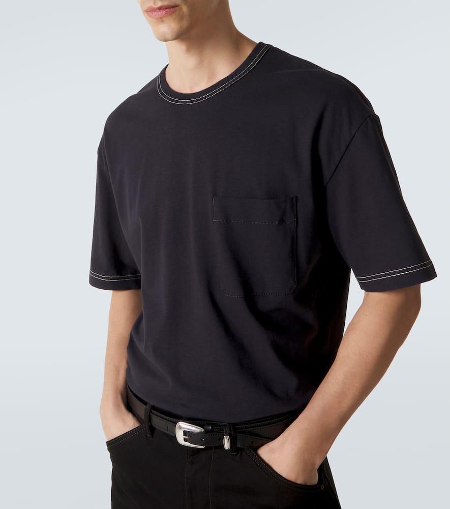Cotton and linen T-shirt
