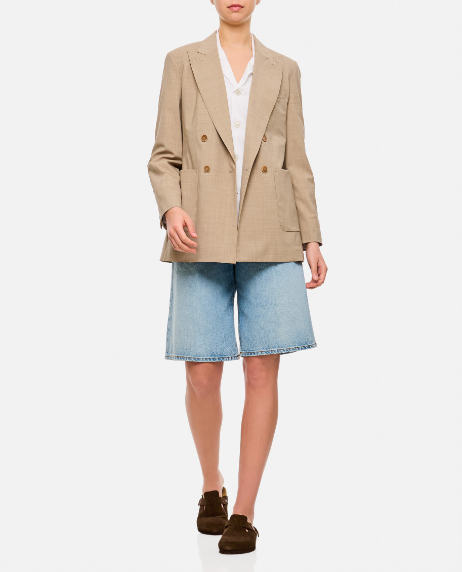 Double-breasted Long-sleeved Jacket