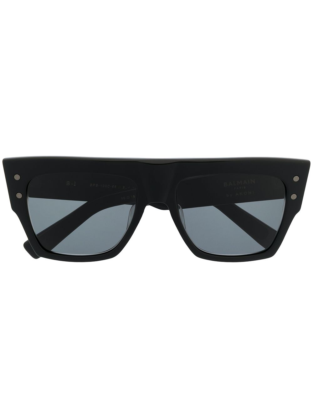 X Akoni B-I large square sunglasses - Black
