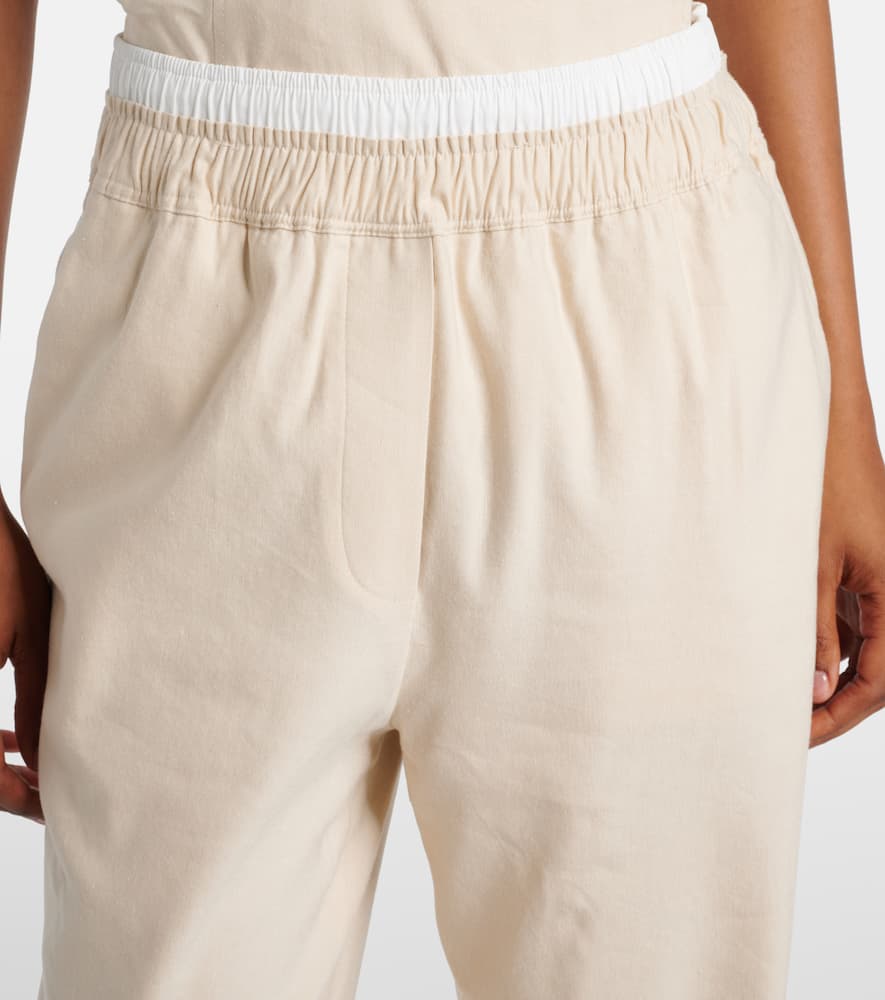 Bristol linen-blend wide-leg pants