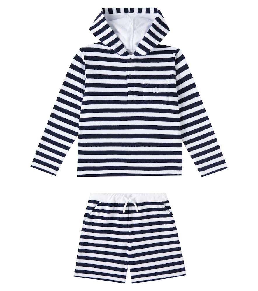 Cotton-blend terry hoodie and shorts set