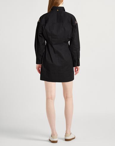 Woman Mini dress Black Size L Cotton