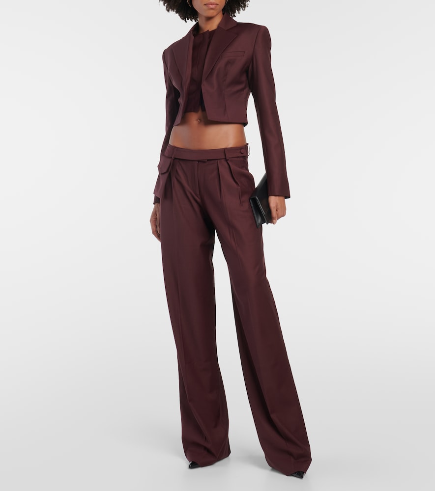 Sylvia mid-rise straight wool pants