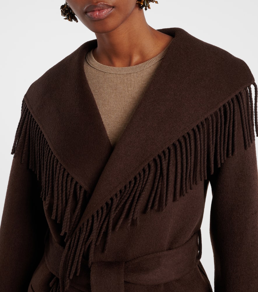 Rowen fringed wool-blend jacket