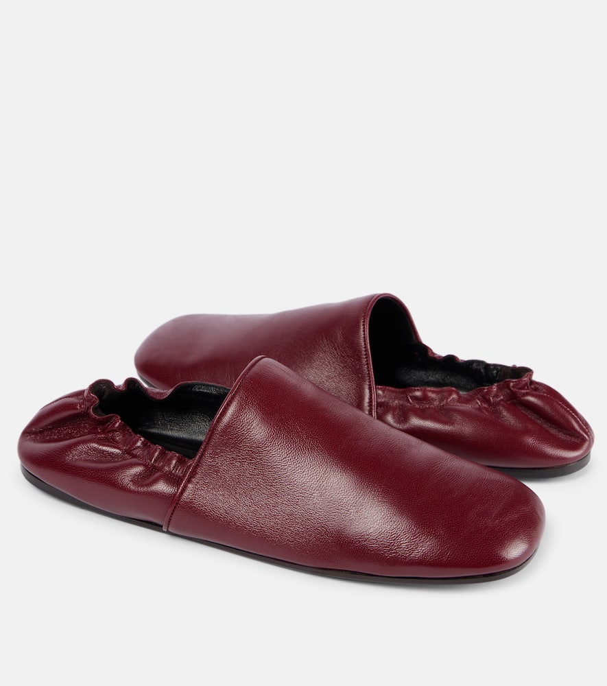 Khaite Banks leather slip-on shoes