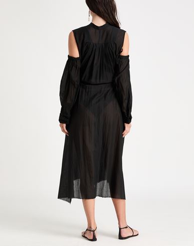 Woman Midi dress Black Size 2 Cotton