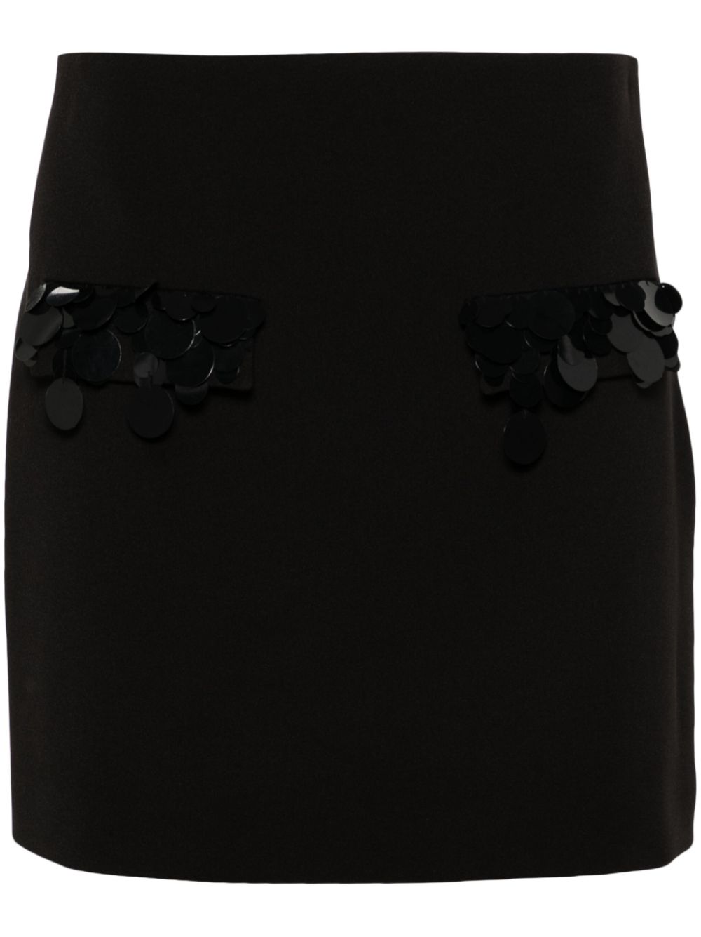 Low-rise A-line miniskirt - Black
