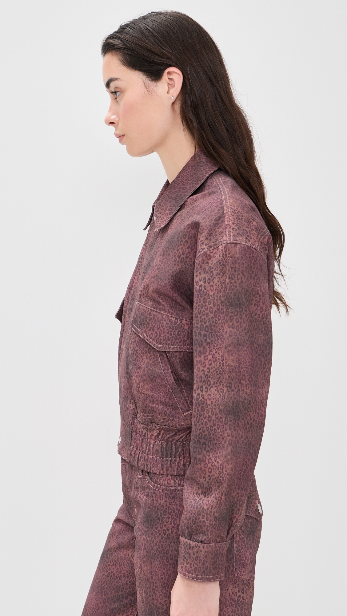 Cicely Flight Bomber Red Leopard