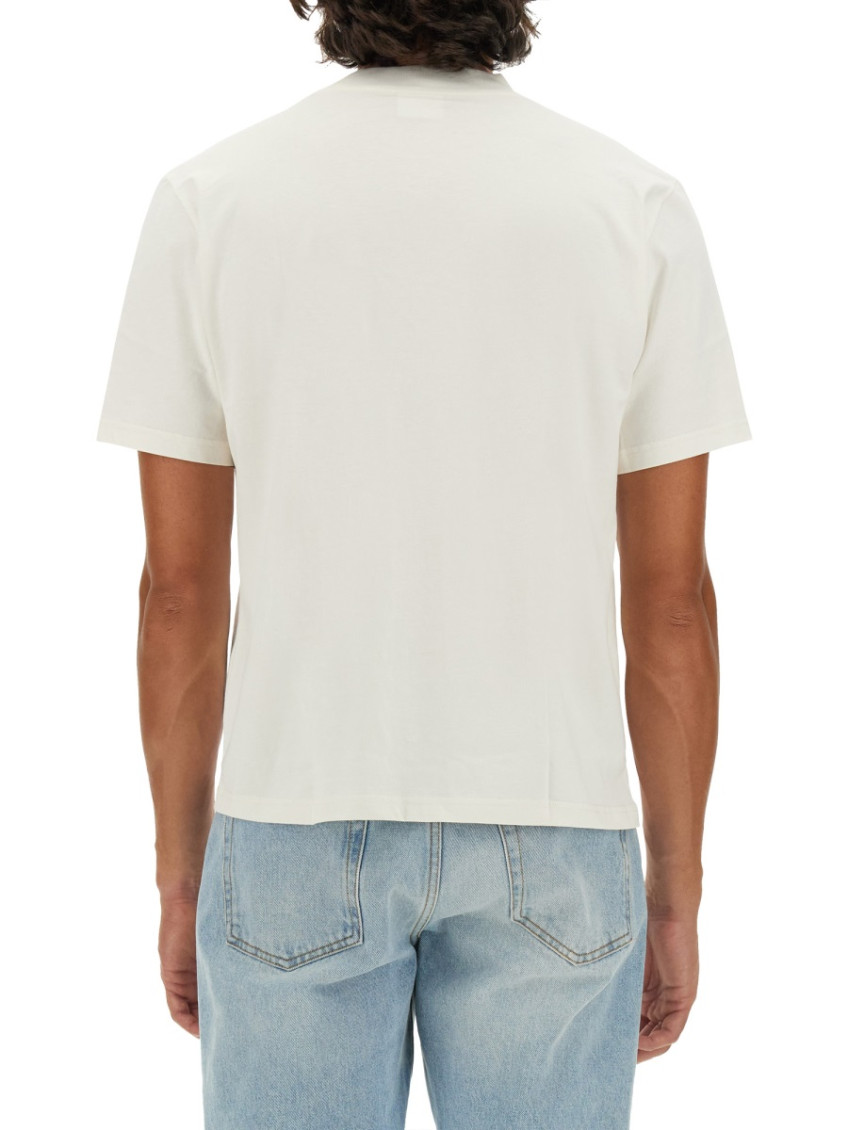 White Mock Collar T-Shirt
