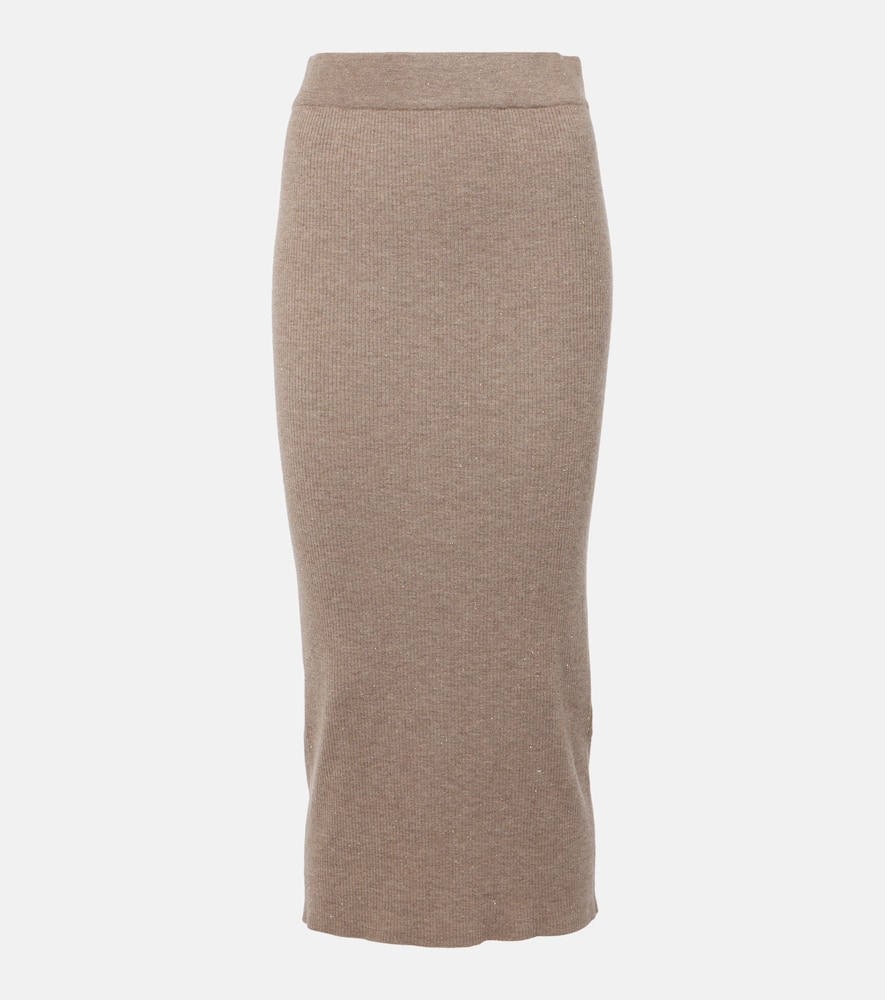 Knitted midi skirt