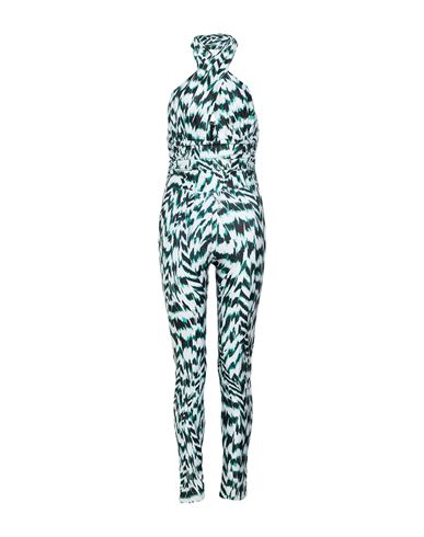 Noir Woman Jumpsuit Green Size 8 Polyester, Elastane