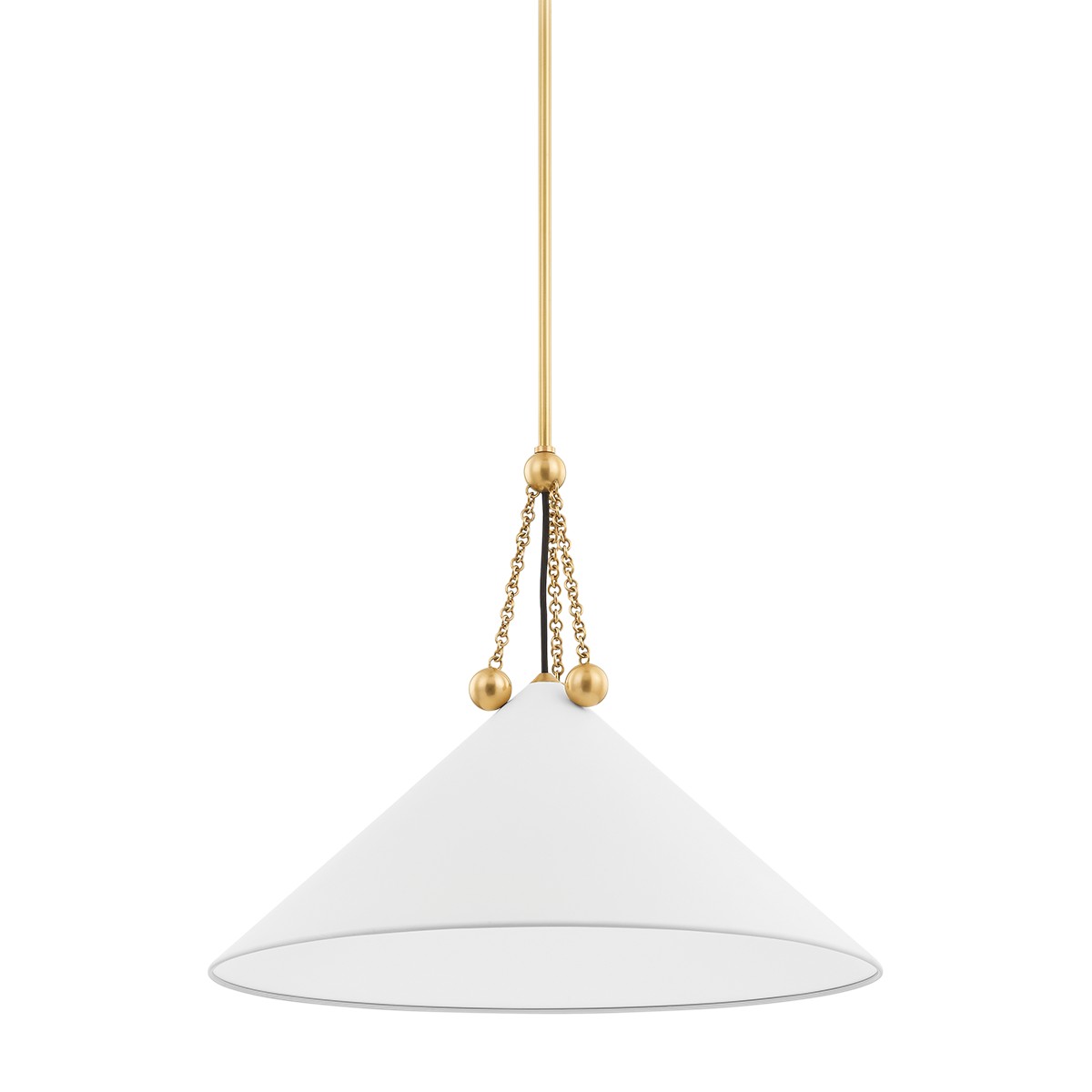 Aged Brass Soft White One Light Pendant from the Kalea Collection