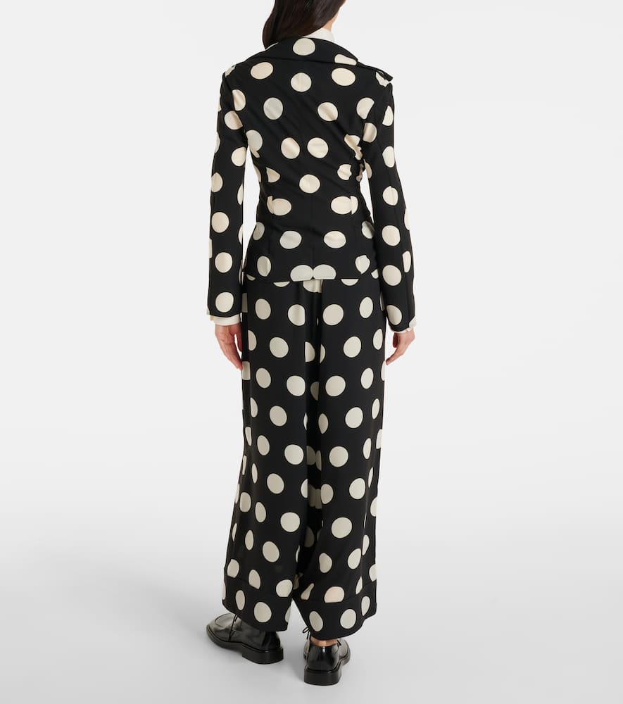 Polka-dot wide-leg pants