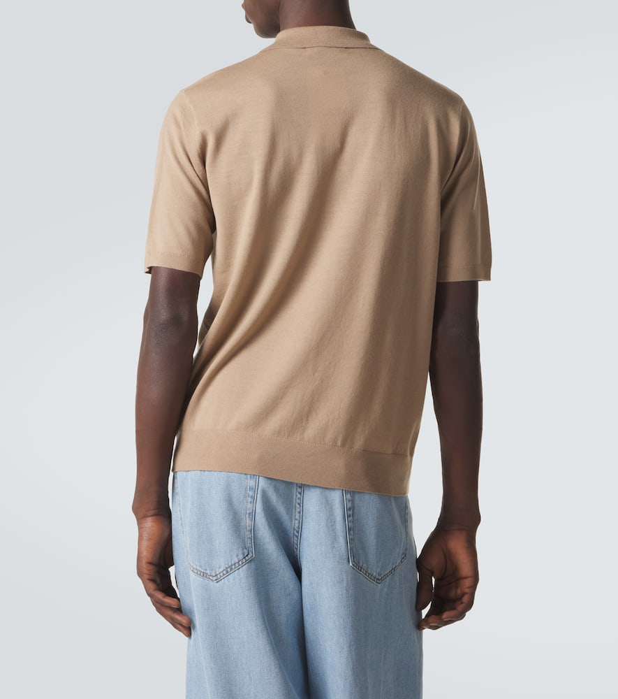 Wool polo shirt