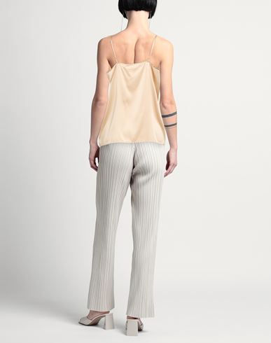 (the Mercer) N. y. Woman Top Beige Size 12 Silk, Elastane
