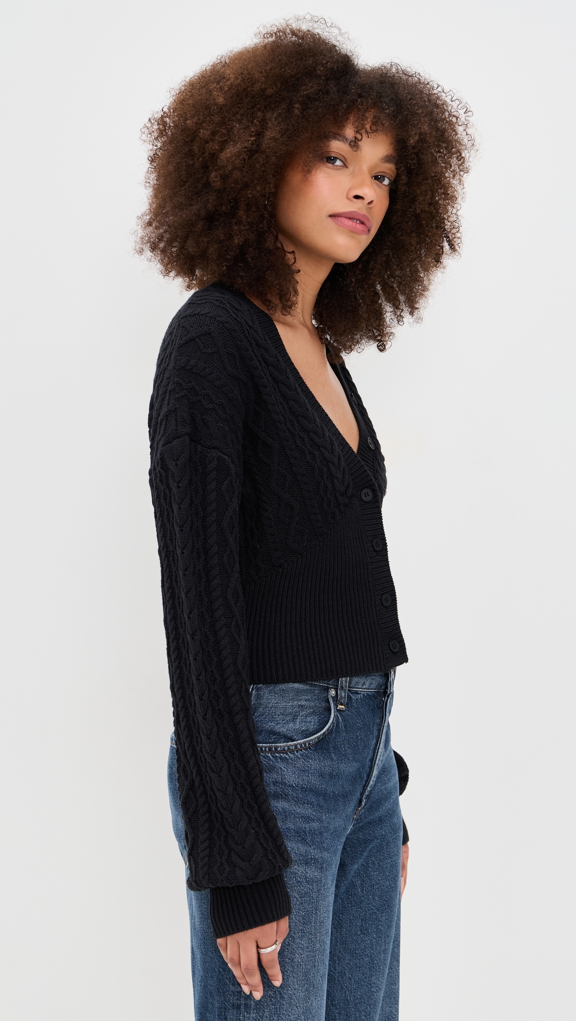 Emilia Sleeved Knit Cardigan Black