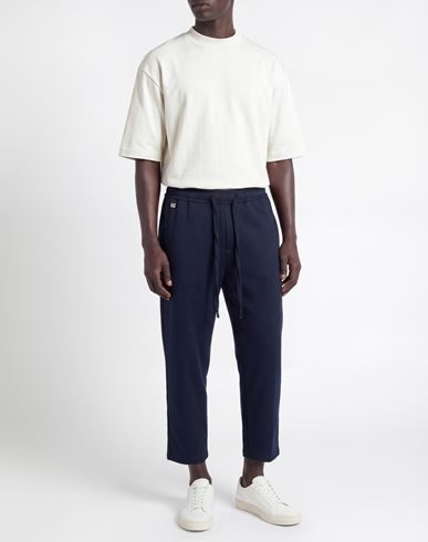 Man Pants Navy Size L Viscose, Polyester, Elastane