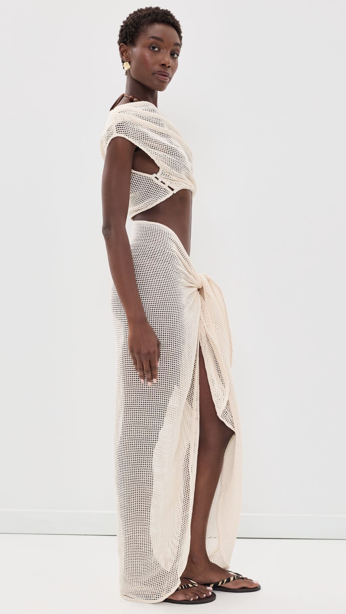 Bala Crochet Cover Up Dress Ivory