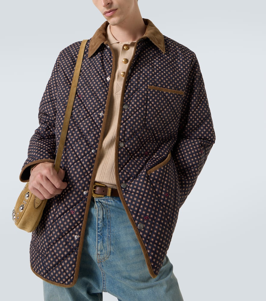 Polka-dot quilted jacket