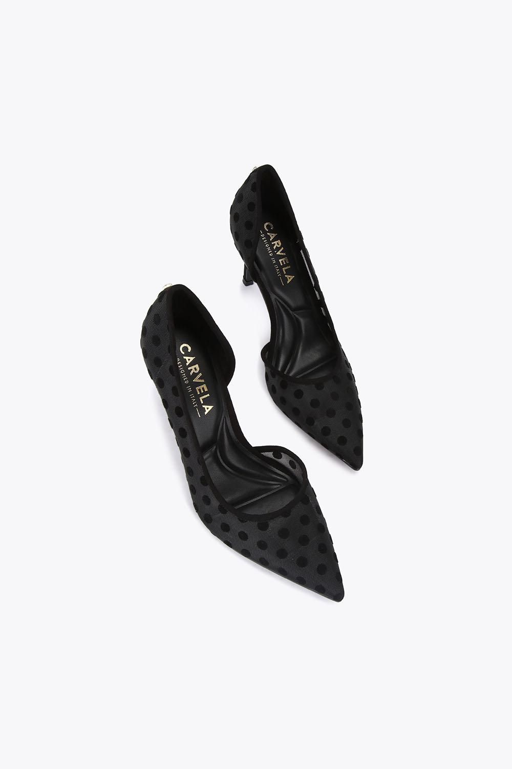 Carvela Women's 'Positano D Orsay Polka' Fabric Heels in Black