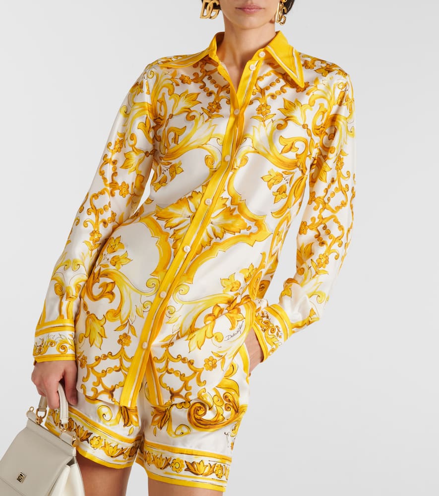 Majolica silk twill shirt