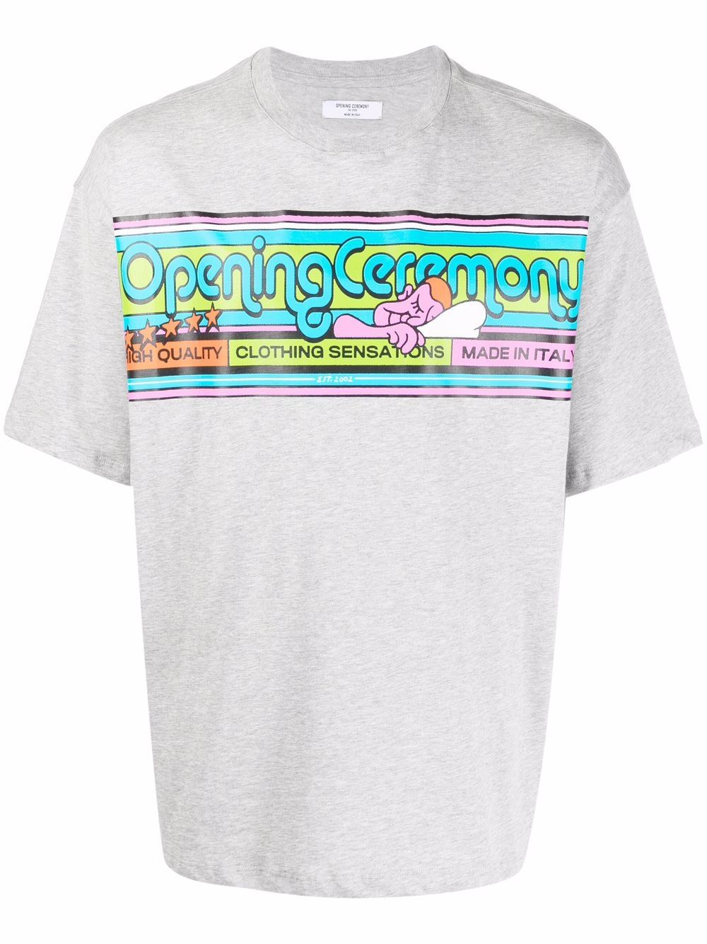 Cartoonish printed T-shirt - Grey