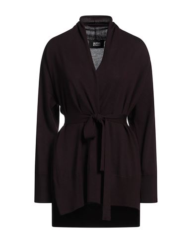 Alpha Studio Woman Cardigan Plum Size 4 Merino Wool