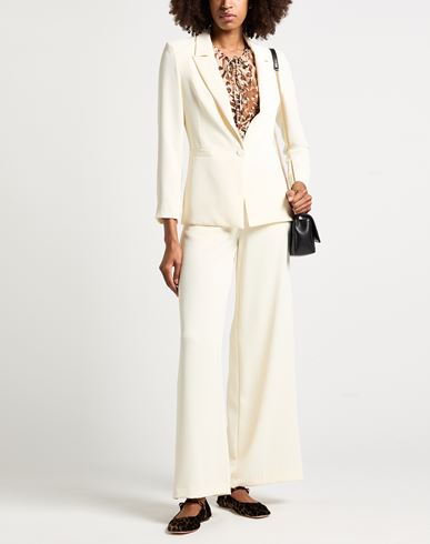 Woman Suit Off white Size 6 Polyester, Elastane
