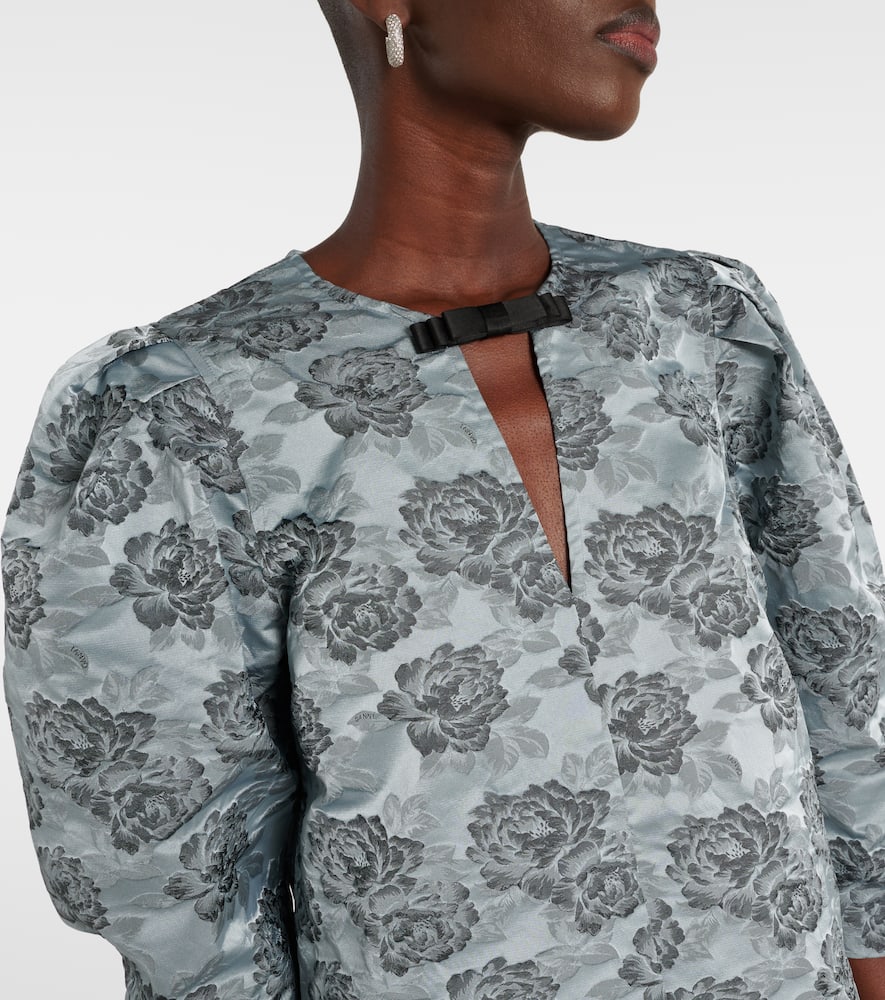 Floral jacquard minidress