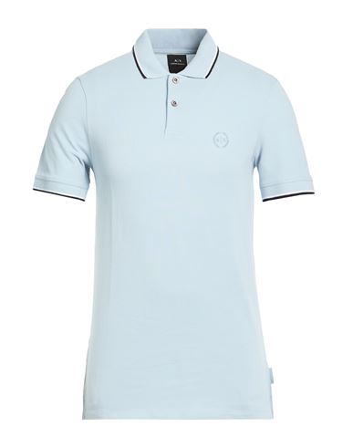 Man Polo shirt Sky blue Size S Cotton, Elastane
