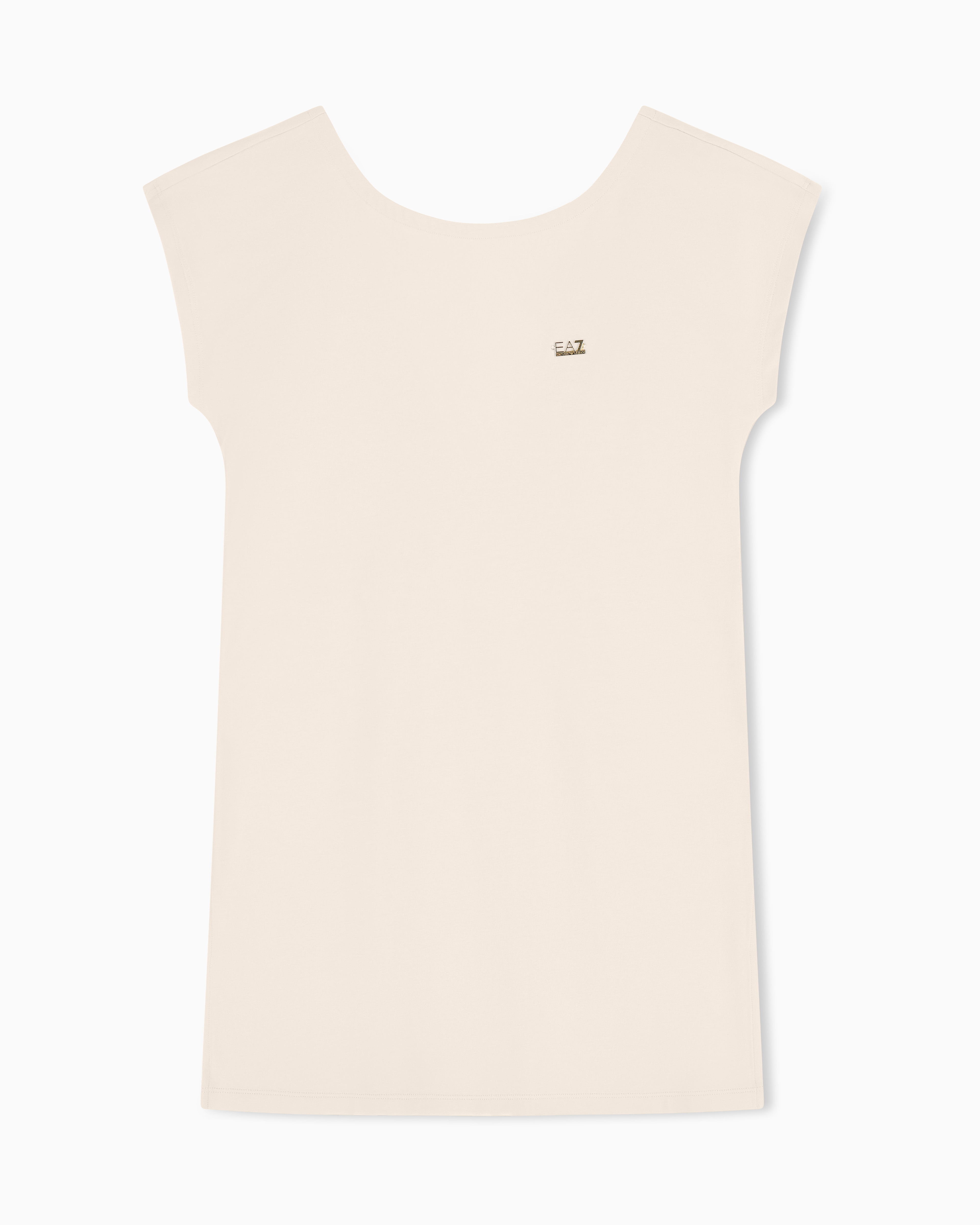 Stretch cotton jersey short dress