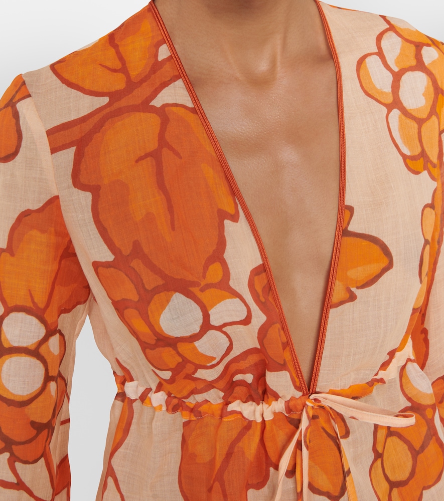 Printed ramie tunic