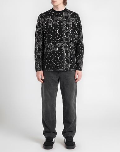 Man Sweatshirt Black Size S Cotton