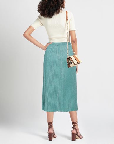 Woman Midi skirt Deep teal Size 2 Viscose, Polyester