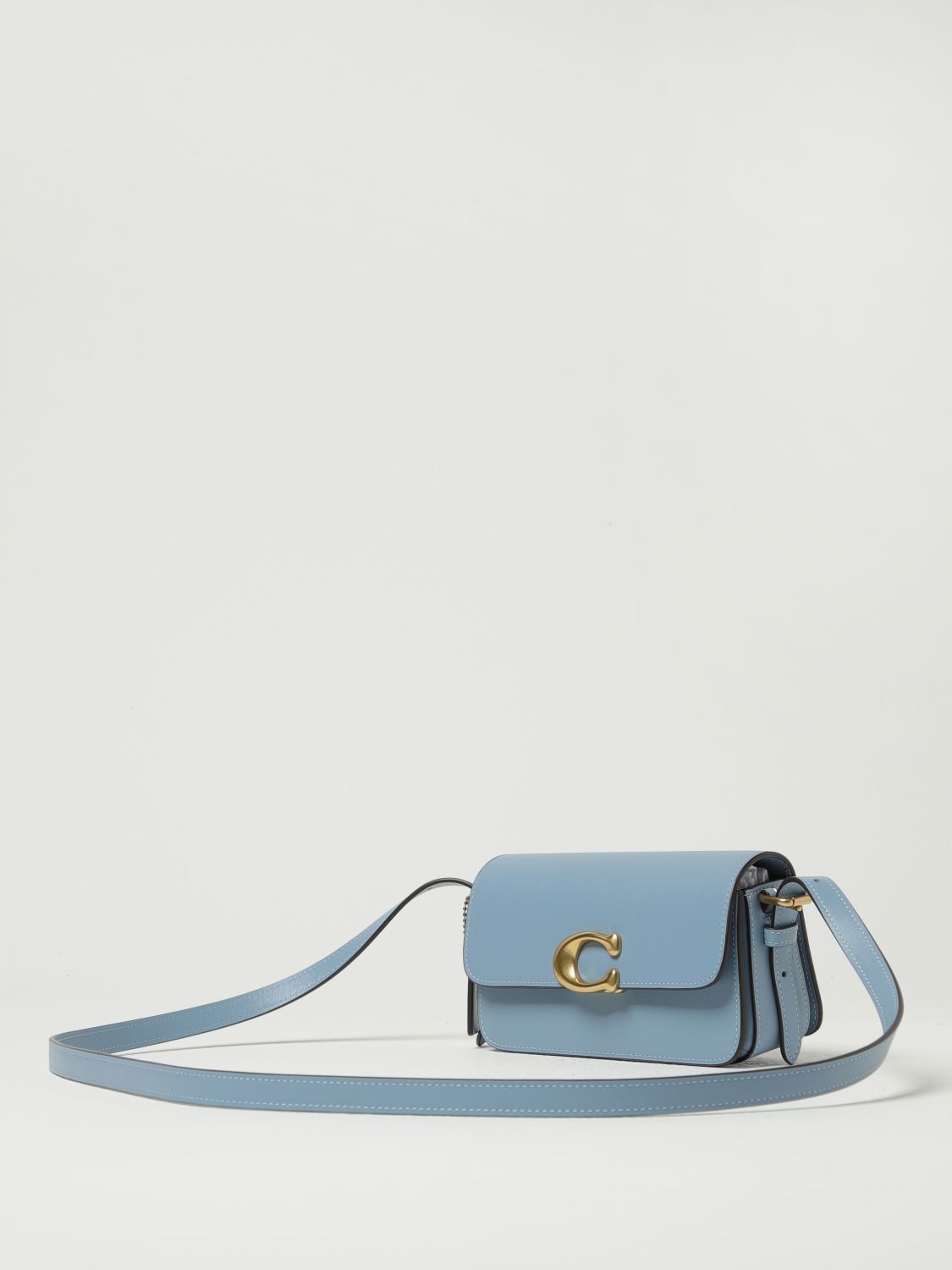 Coach logo-plaque shoulder bag - Black