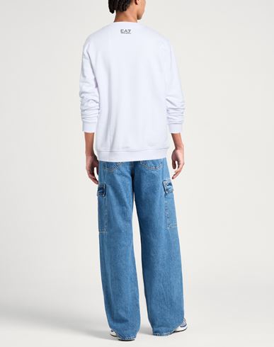 Man Sweatshirt White Size XXL Cotton, Polyester