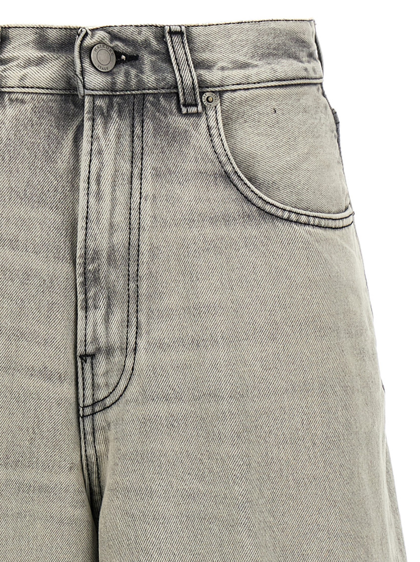 Belle Pearl Grey Jeans White
