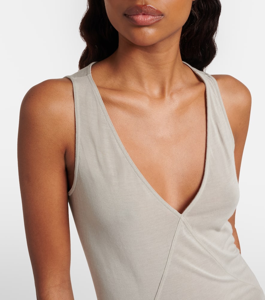 Gathered jersey maxi dress