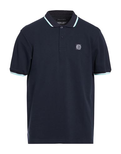 Man Polo shirt Midnight blue Size L Cotton