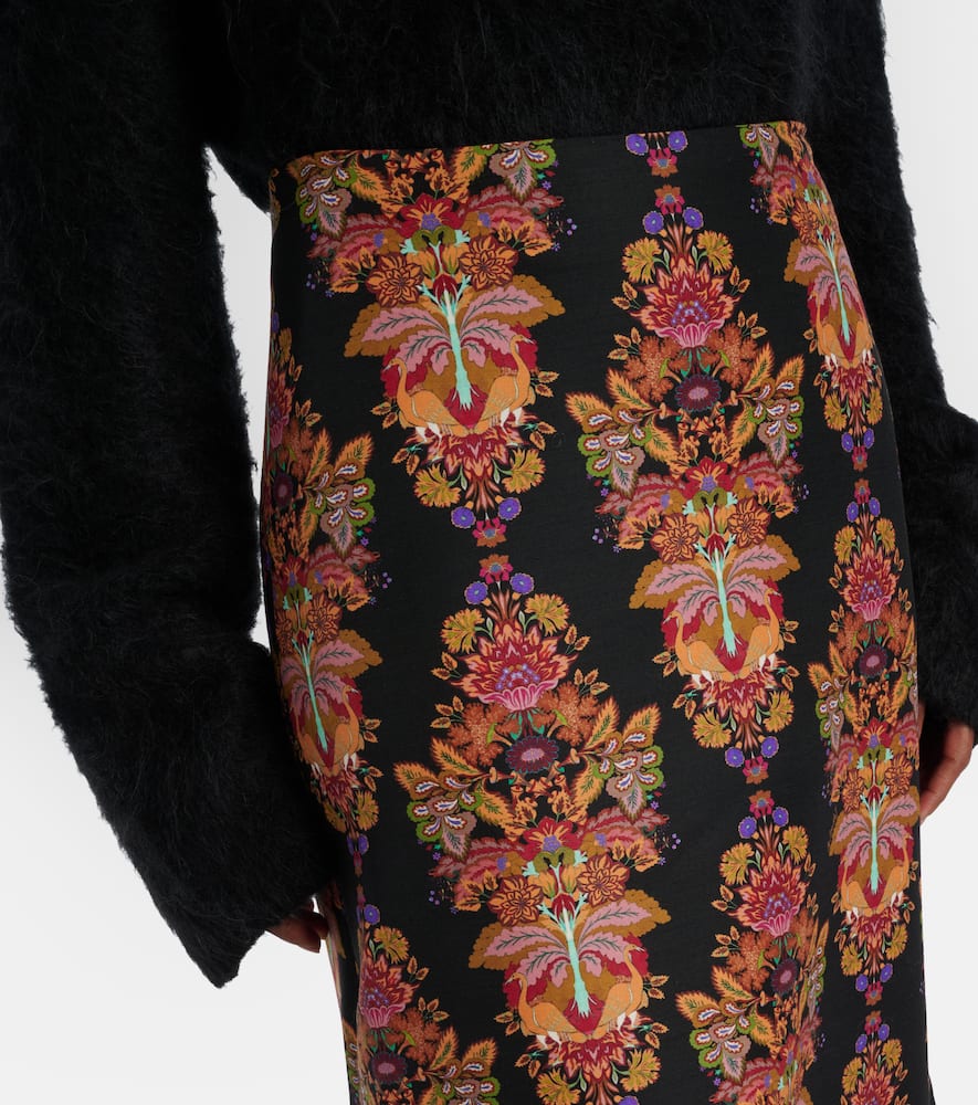 Cornucopia wool-blend midi skirt