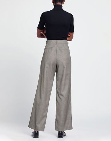 Woman Pants Black Size M Wool, Polyester