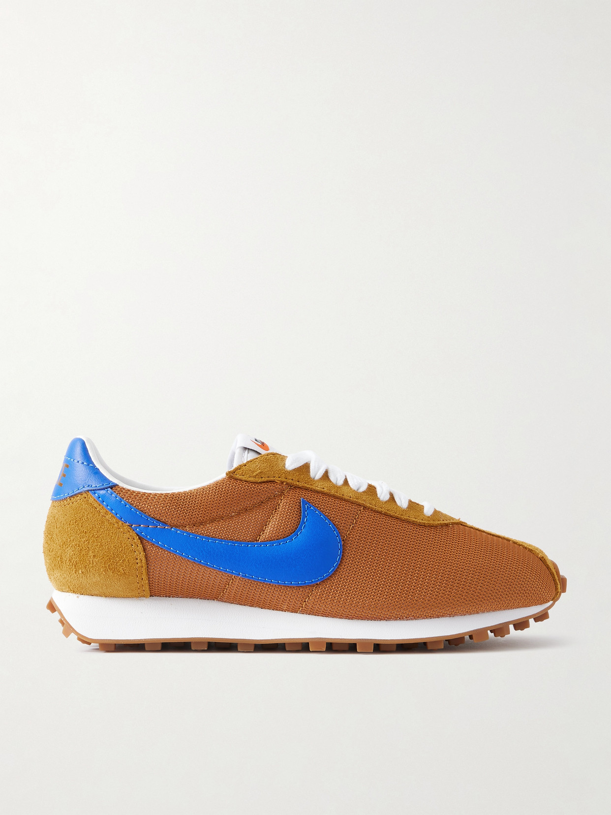Ld-1000 Leather And Suede-trimmed Mesh Sneakers - Brown